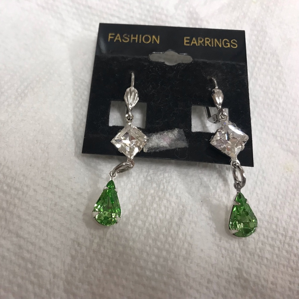 Green earrings